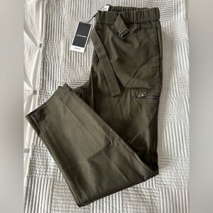 Jack & Jones Olive Utility Cargo Pants with Built-In Belt